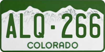 CO license plate ALQ266