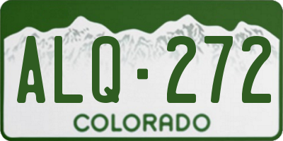 CO license plate ALQ272