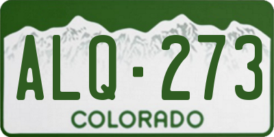 CO license plate ALQ273