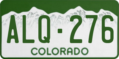 CO license plate ALQ276