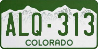 CO license plate ALQ313