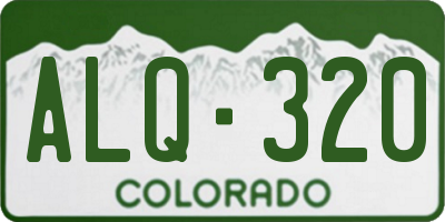 CO license plate ALQ320