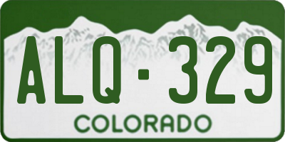 CO license plate ALQ329