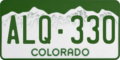 CO license plate ALQ330
