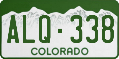 CO license plate ALQ338