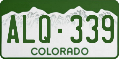 CO license plate ALQ339