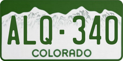 CO license plate ALQ340