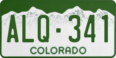 CO license plate ALQ341