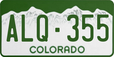 CO license plate ALQ355
