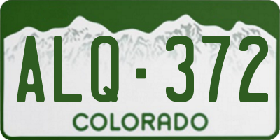 CO license plate ALQ372