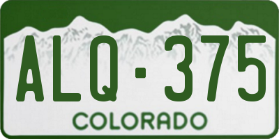 CO license plate ALQ375