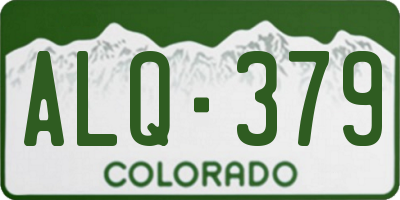 CO license plate ALQ379