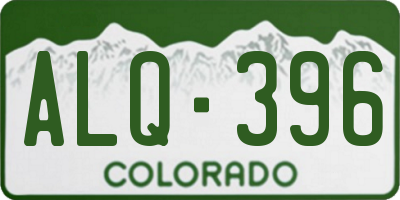 CO license plate ALQ396
