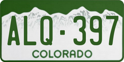 CO license plate ALQ397