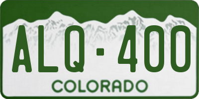 CO license plate ALQ400