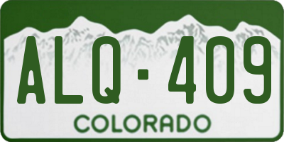 CO license plate ALQ409