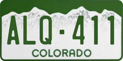 CO license plate ALQ411