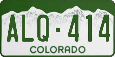 CO license plate ALQ414