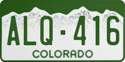CO license plate ALQ416