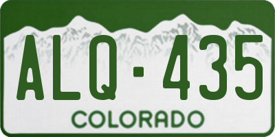 CO license plate ALQ435