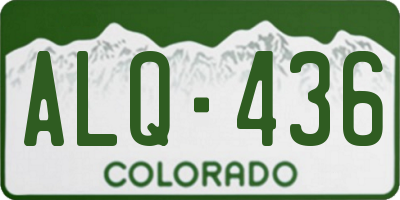 CO license plate ALQ436