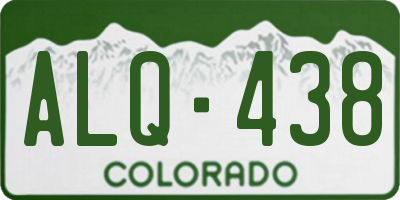 CO license plate ALQ438