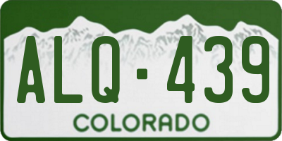 CO license plate ALQ439