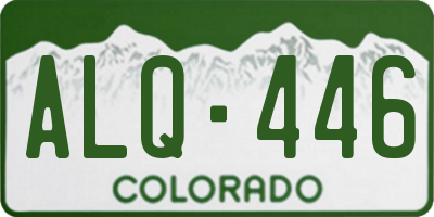 CO license plate ALQ446