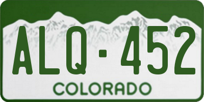 CO license plate ALQ452