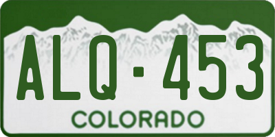 CO license plate ALQ453