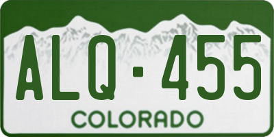 CO license plate ALQ455