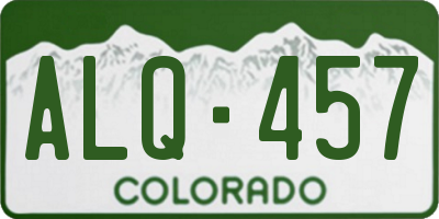 CO license plate ALQ457