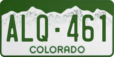 CO license plate ALQ461