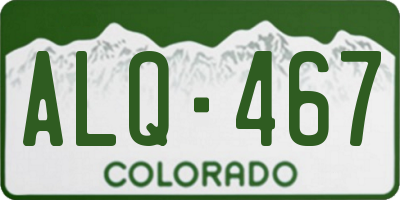 CO license plate ALQ467