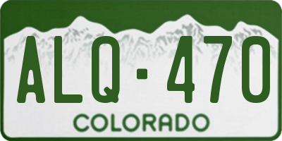 CO license plate ALQ470
