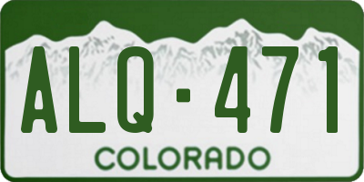 CO license plate ALQ471