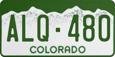 CO license plate ALQ480