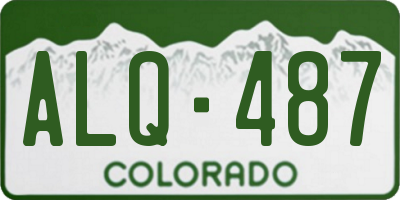 CO license plate ALQ487