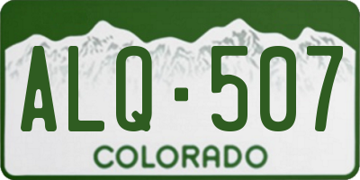 CO license plate ALQ507