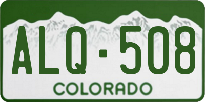 CO license plate ALQ508