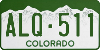 CO license plate ALQ511