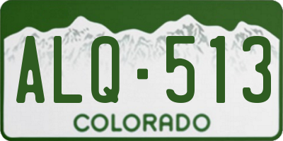 CO license plate ALQ513