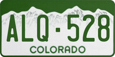 CO license plate ALQ528