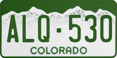 CO license plate ALQ530