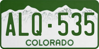 CO license plate ALQ535