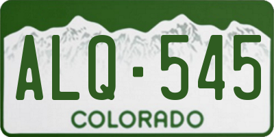 CO license plate ALQ545