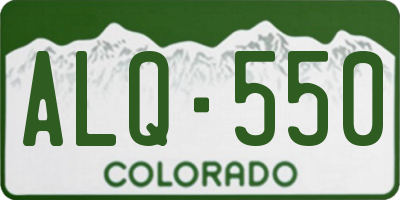 CO license plate ALQ550
