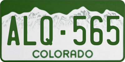 CO license plate ALQ565