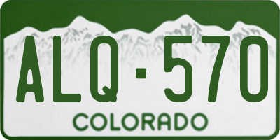 CO license plate ALQ570