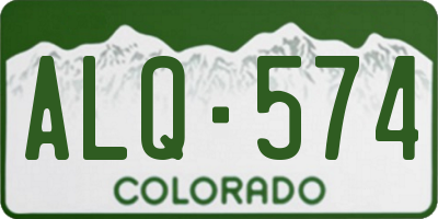 CO license plate ALQ574